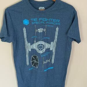 Star Wars Tie Fighter Blue Tshirt Medium